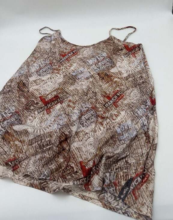 Harley-Davidson Tops - Harley-Davidson Vintage 100% Silk Graphic Print Camisole Tank Top Size M